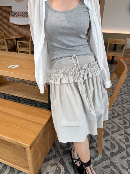 VERA HIGH WAIST SKIRT IN GREY