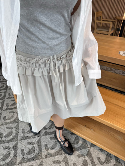 VERA HIGH WAIST SKIRT IN GREY