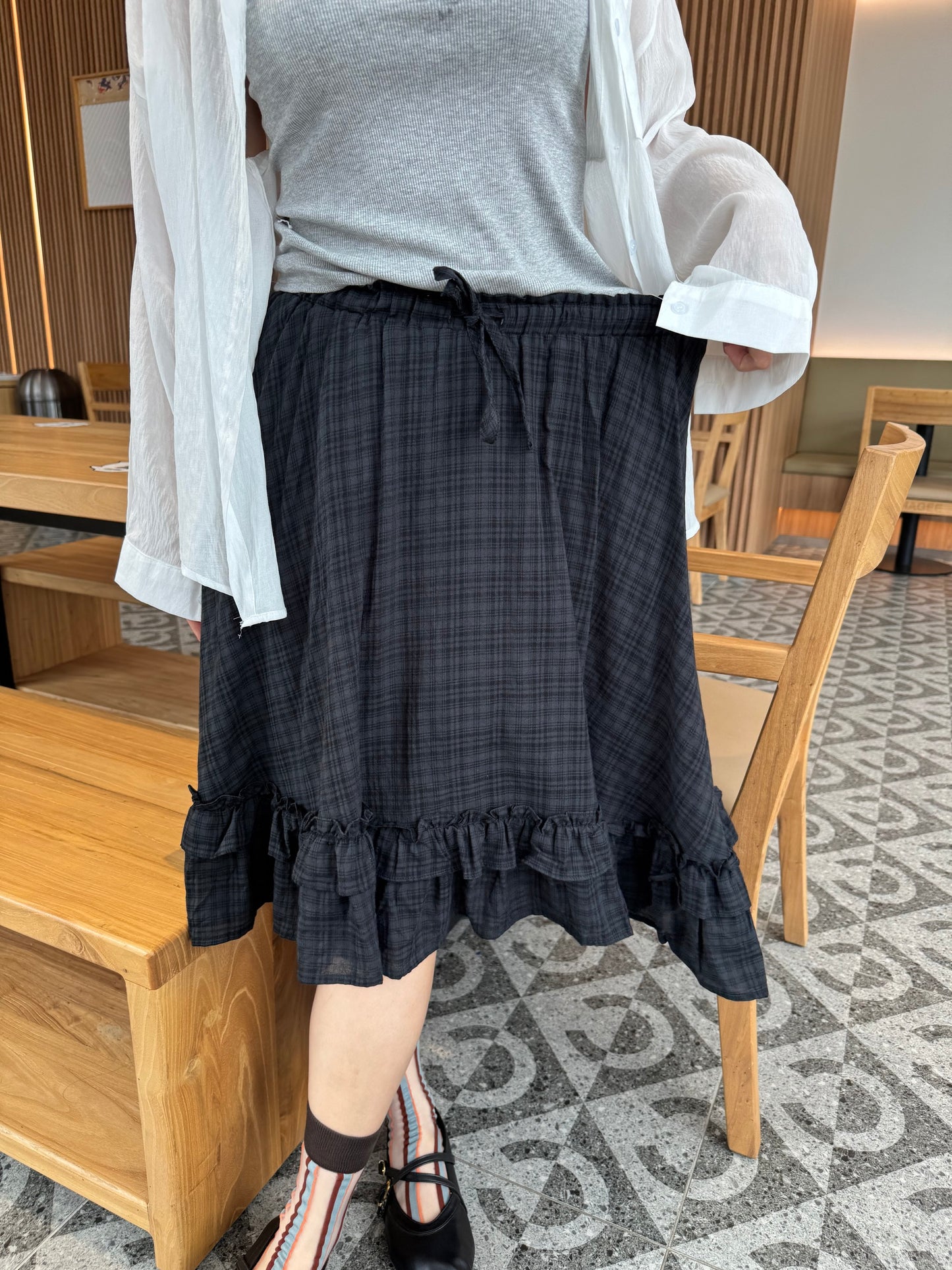 BOO HIGH WAIST PLEATED SKIRT