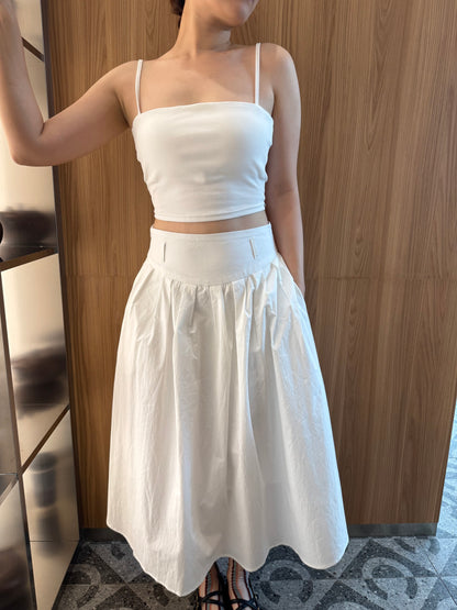 KATE HIGH WAIST SKIRT IN WHITE/BLACK