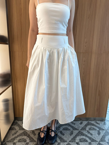 KATE HIGH WAIST SKIRT IN WHITE/BLACK