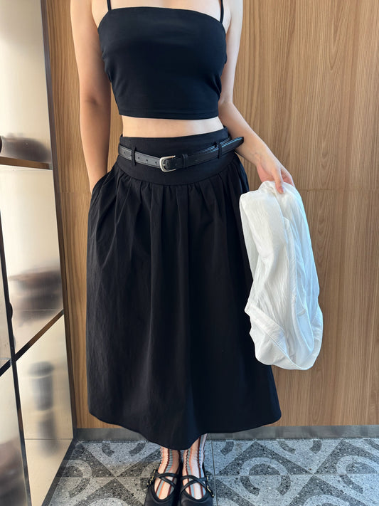 KATE HIGH WAIST SKIRT IN WHITE/BLACK