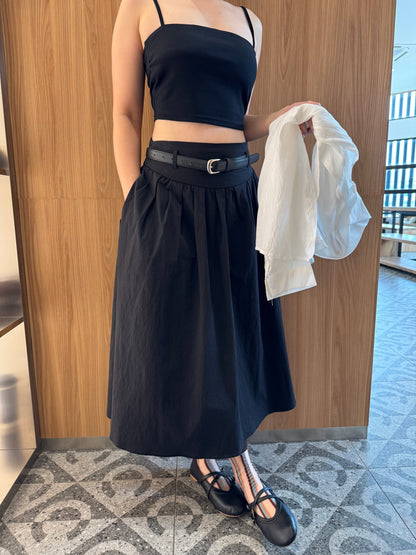 KATE HIGH WAIST SKIRT IN WHITE/BLACK