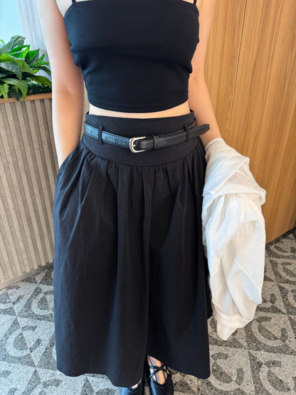 KATE HIGH WAIST SKIRT IN WHITE/BLACK