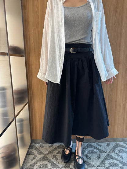 KATE HIGH WAIST SKIRT IN WHITE/BLACK