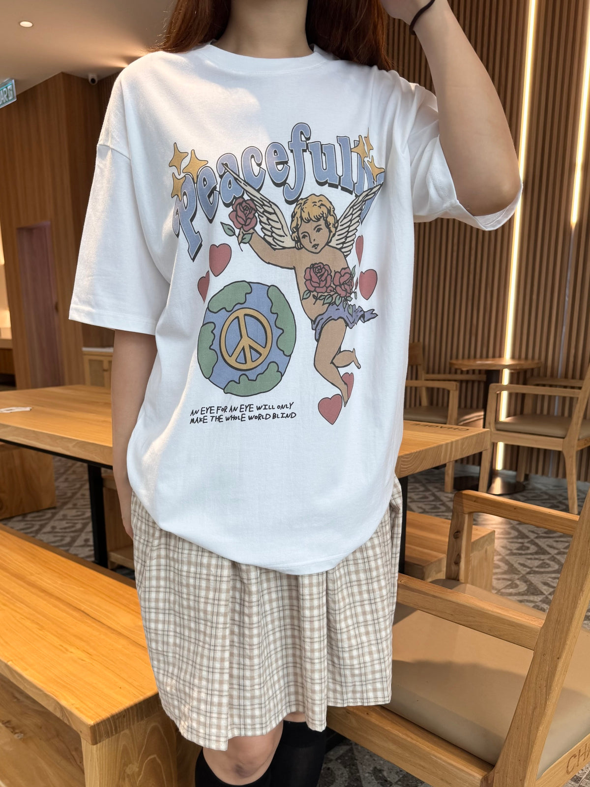 ANGEL OVERSIZED TEE IN WHITE