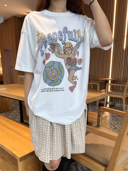 ANGEL OVERSIZED TEE IN WHITE