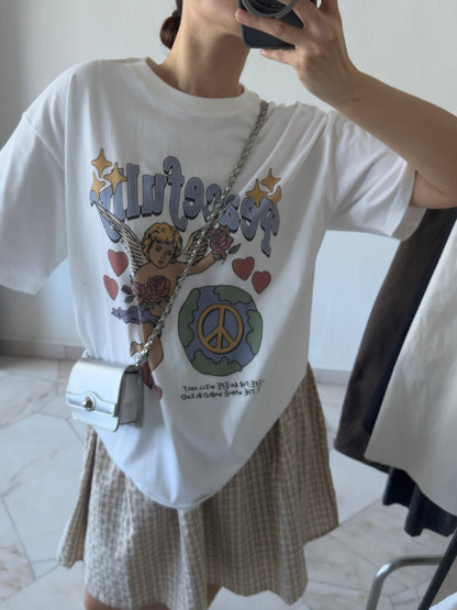 ANGEL OVERSIZED TEE IN WHITE