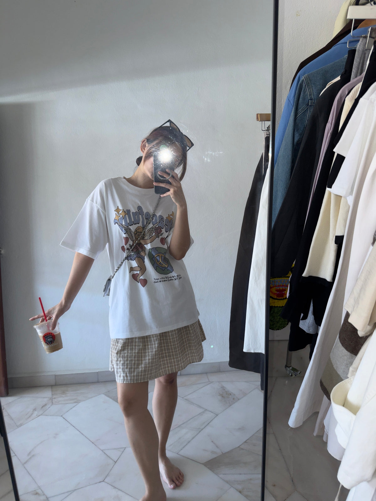ANGEL OVERSIZED TEE IN WHITE