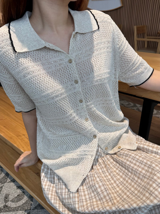 HOHO KNIT TOP IN OAT BEIGE