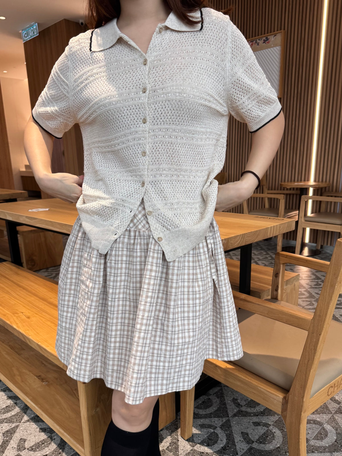 HOHO KNIT TOP IN OAT BEIGE