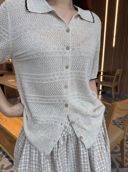 HOHO KNIT TOP IN OAT BEIGE