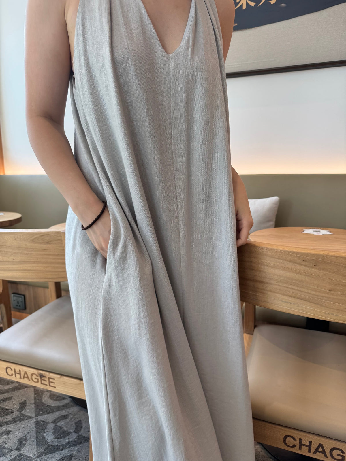 DAVE DRESS IN TEA WHITE