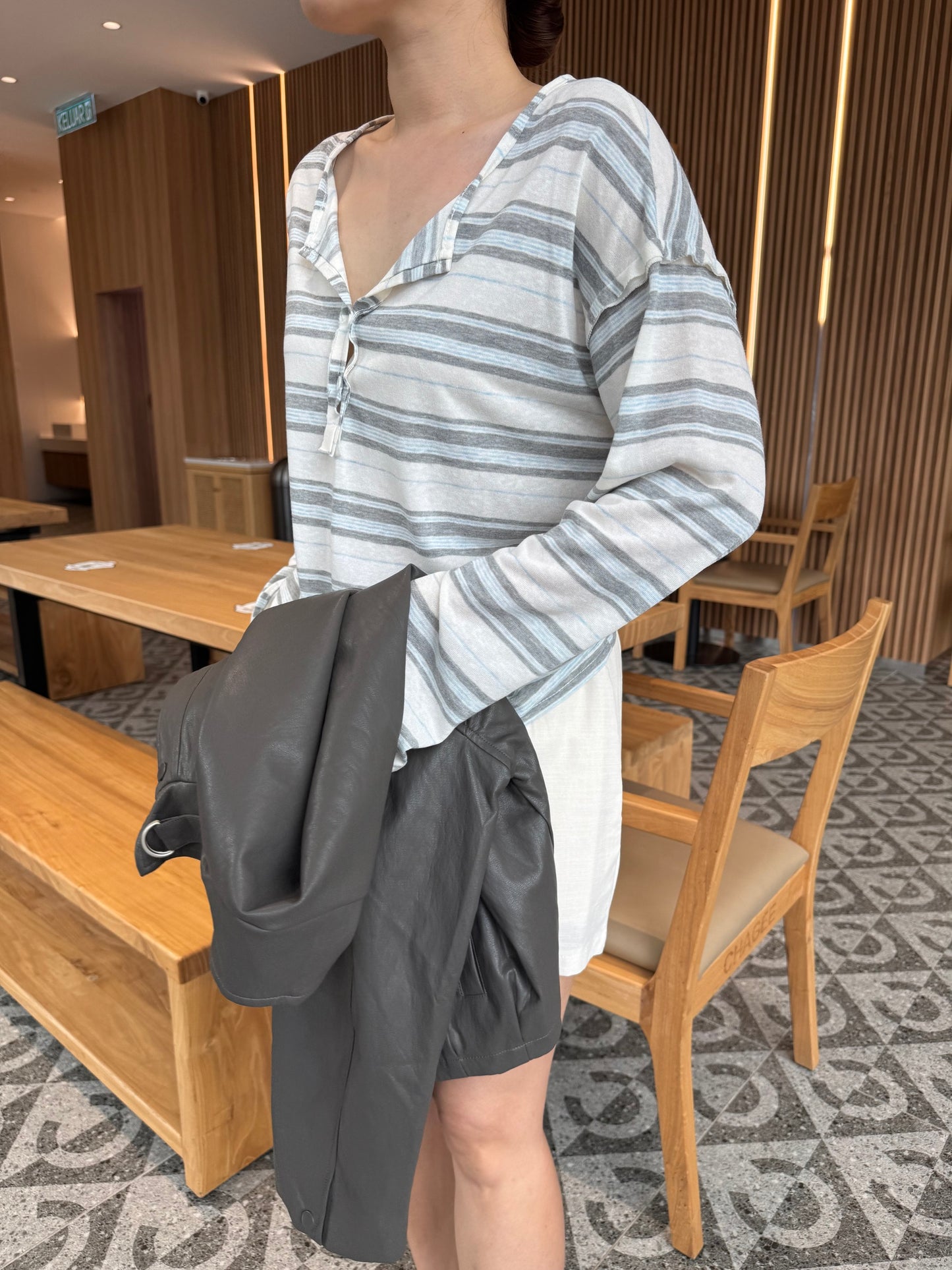 DANNY STRIPES LONG SLEEVE TOP