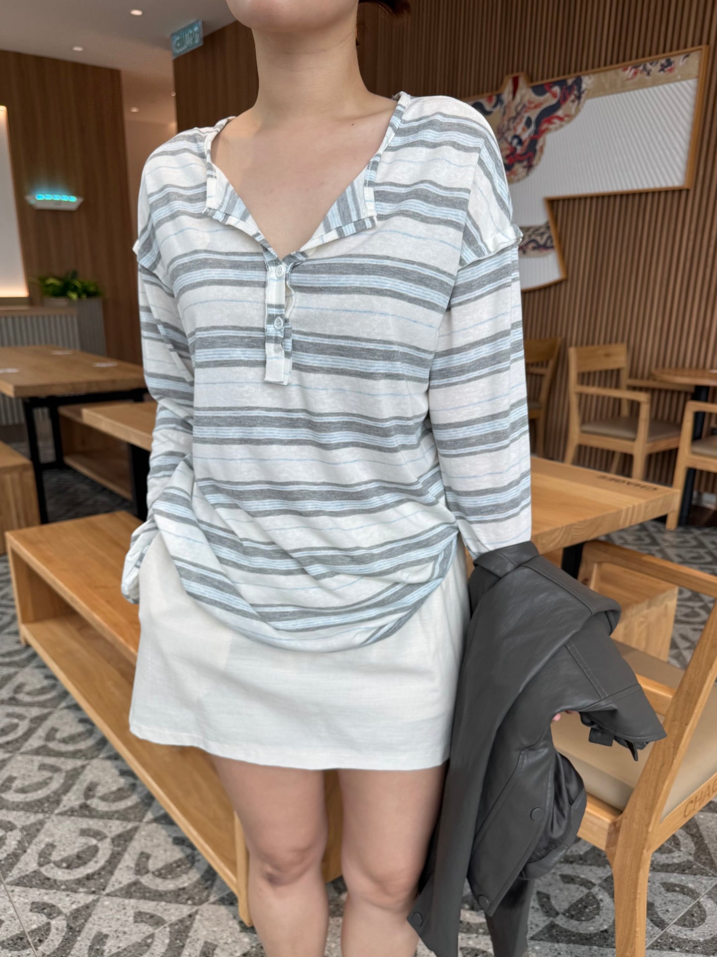 DANNY STRIPES LONG SLEEVE TOP