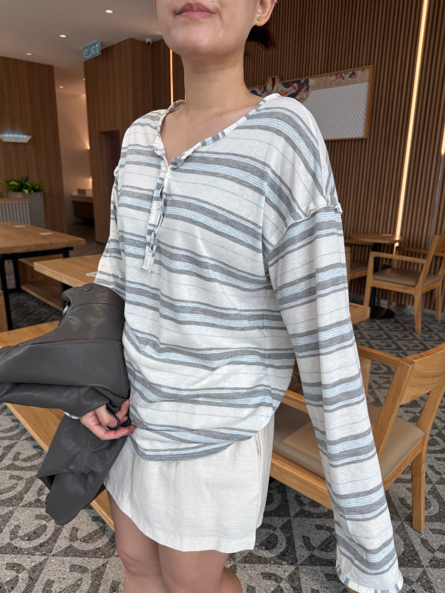 DANNY STRIPES LONG SLEEVE TOP