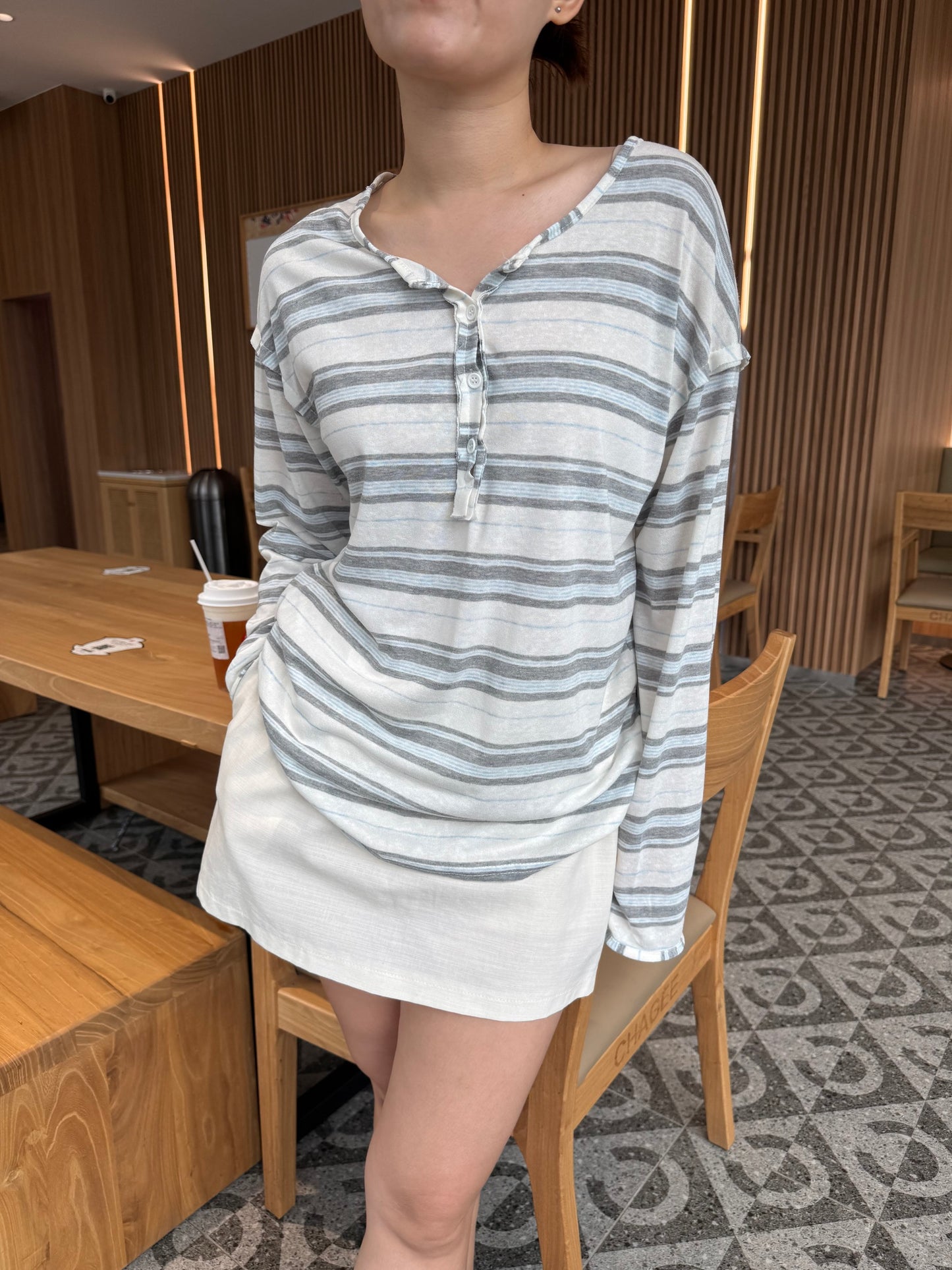 DANNY STRIPES LONG SLEEVE TOP