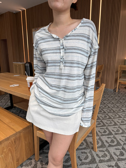 DANNY STRIPES LONG SLEEVE TOP