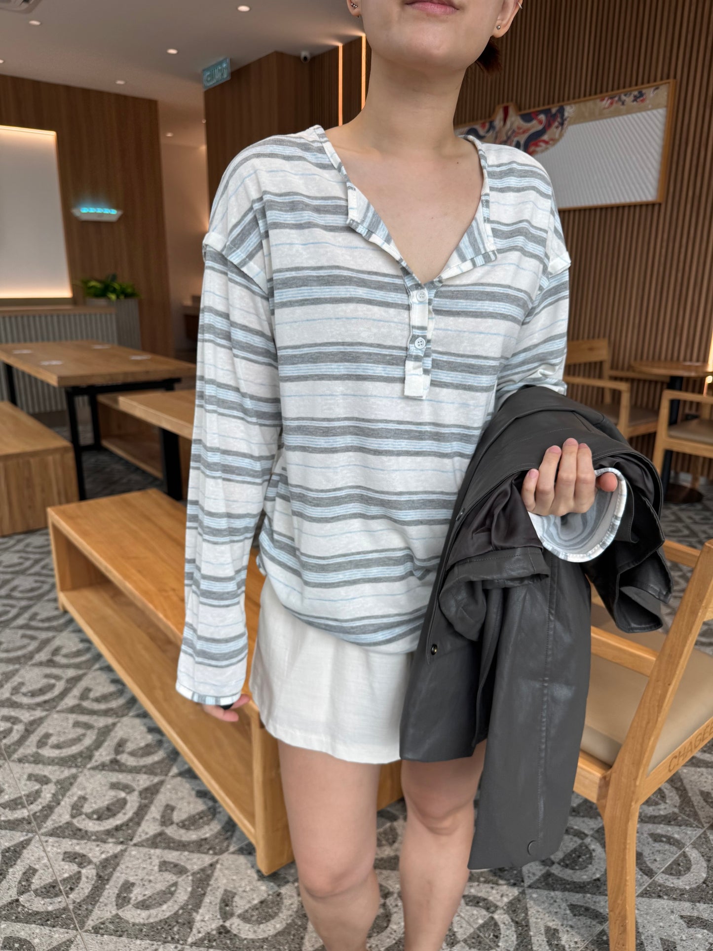 DANNY STRIPES LONG SLEEVE TOP
