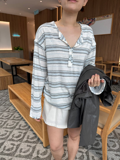 DANNY STRIPES LONG SLEEVE TOP