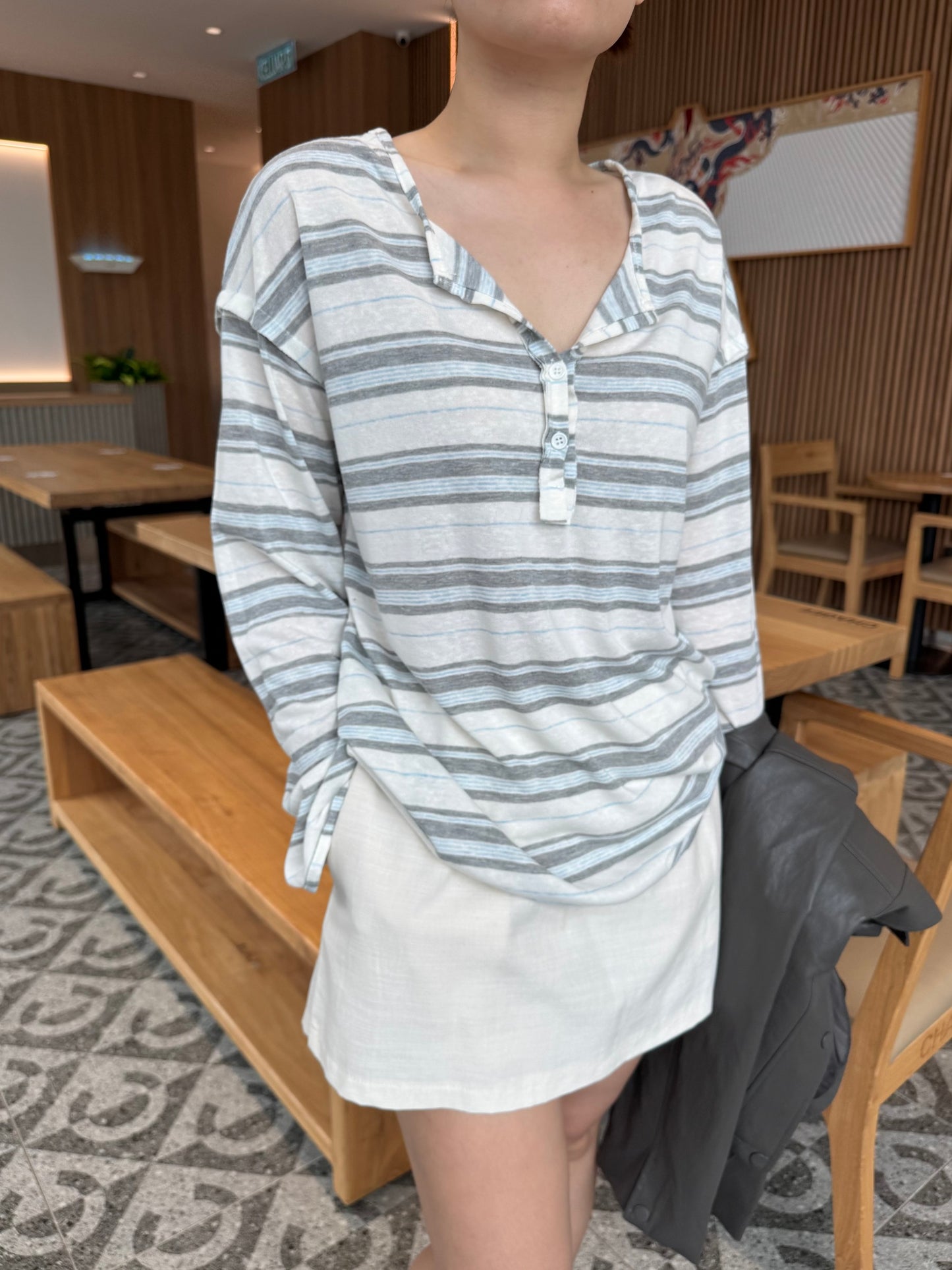 DANNY STRIPES LONG SLEEVE TOP