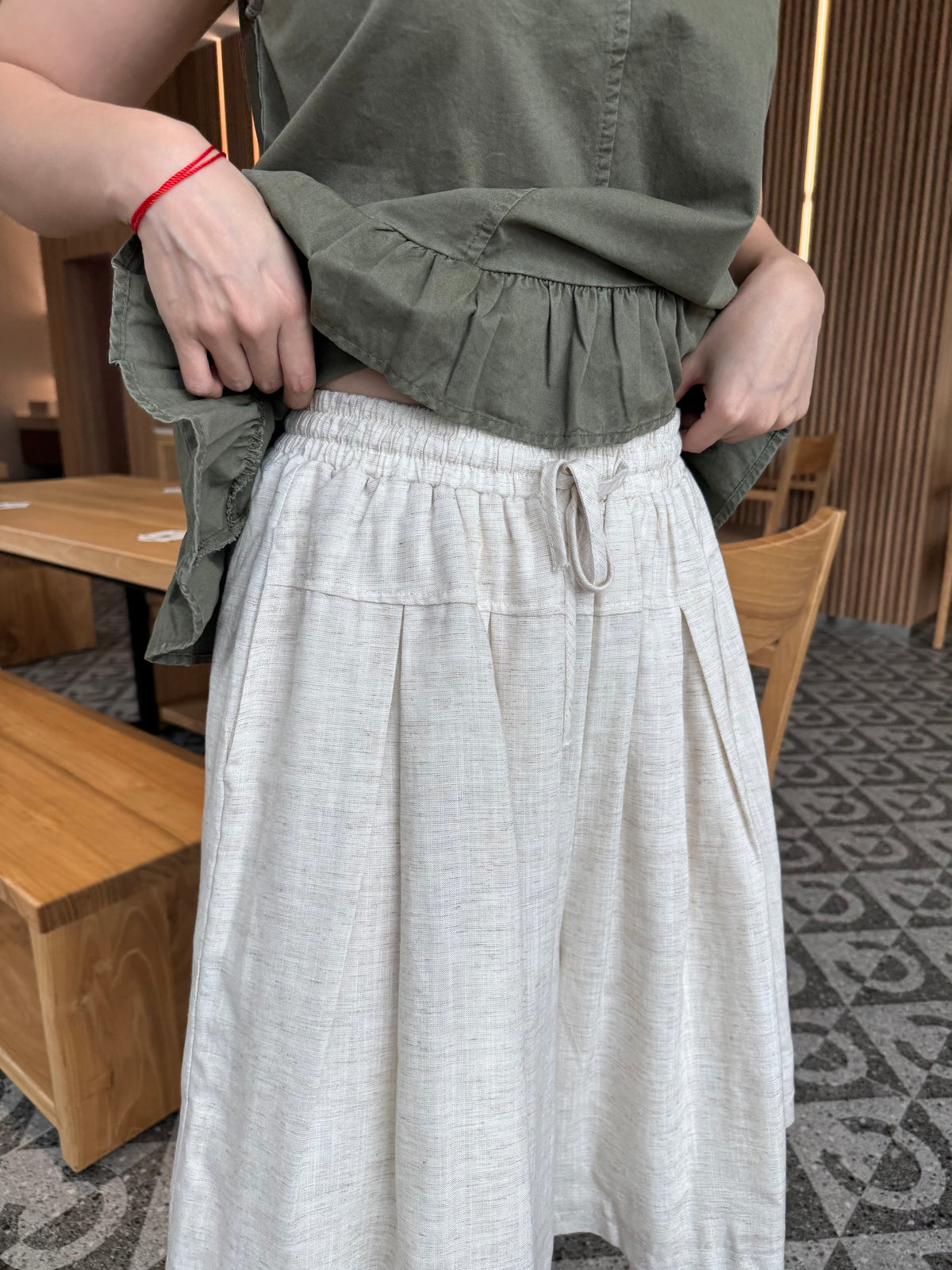 JESSIE LINEN COTTON SHORT IN OAT BEIGE