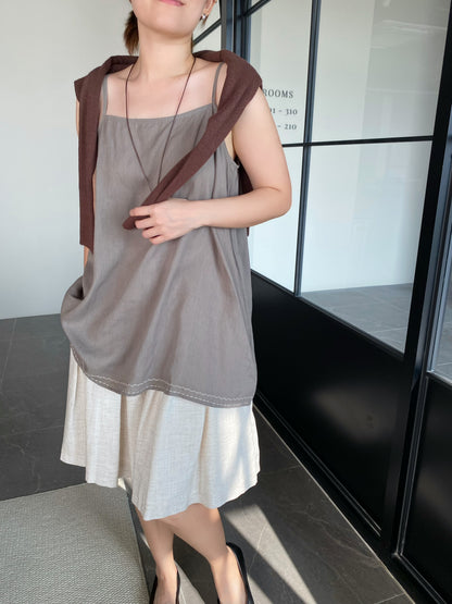 KITTY BROWN SINGLET TOP