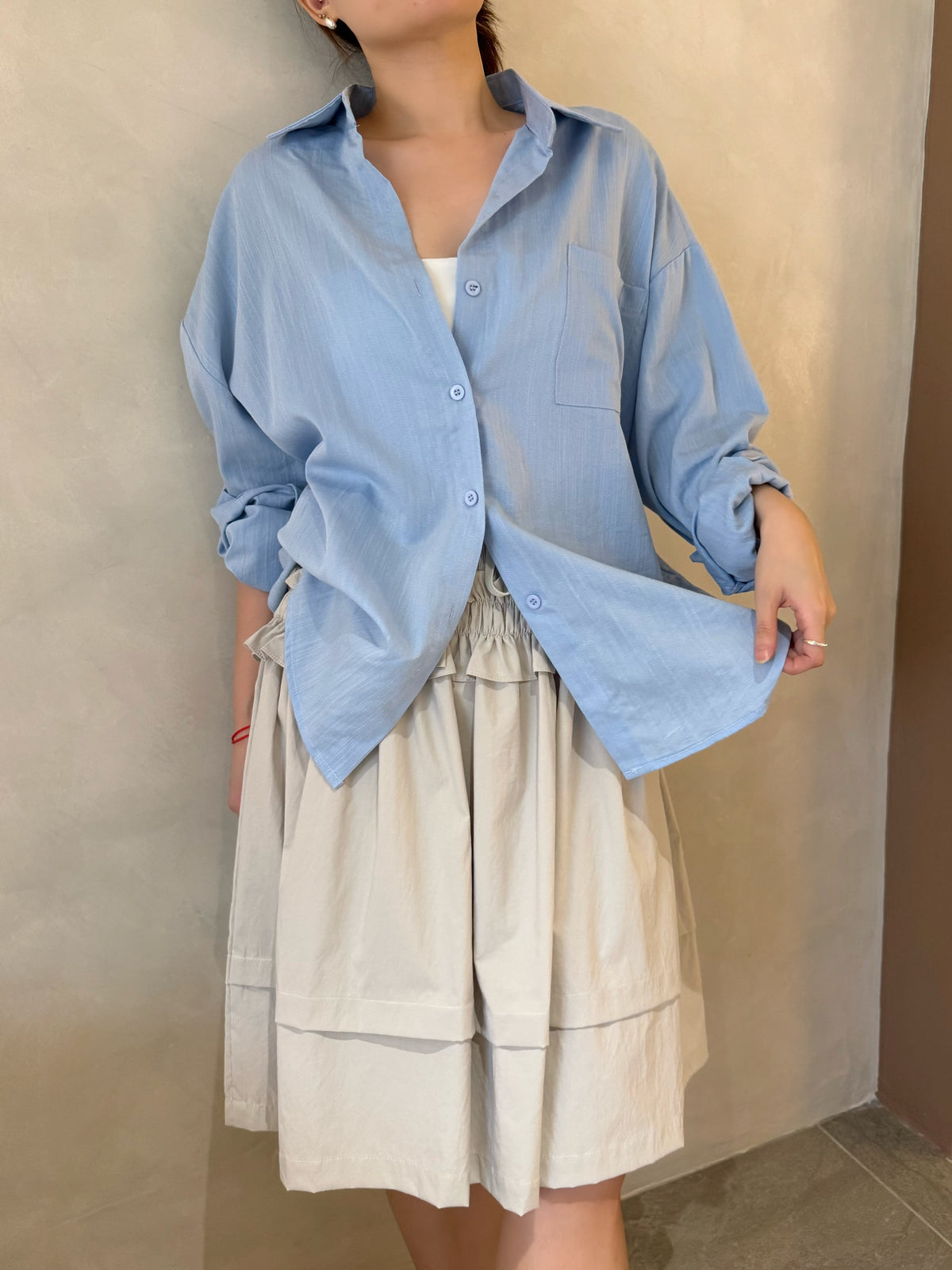 OVERSIZED BLUE BLOUSE