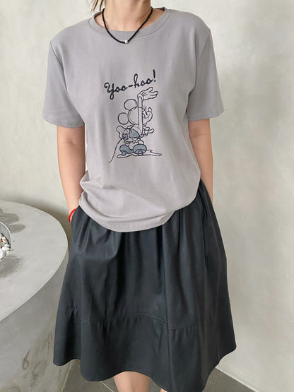 BASIC MICKEY TEE IN GREY