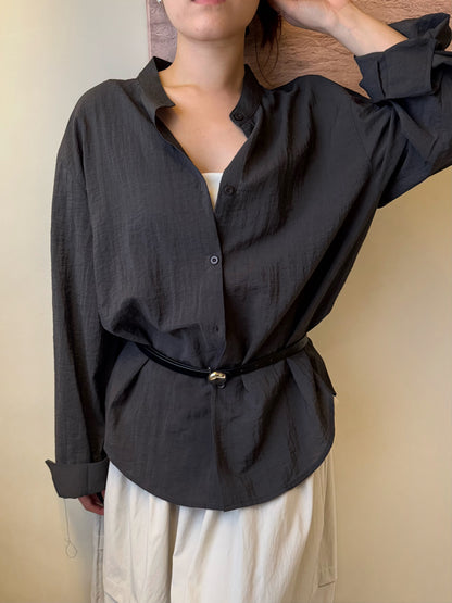 ZABE GREY BLOUSE TOP