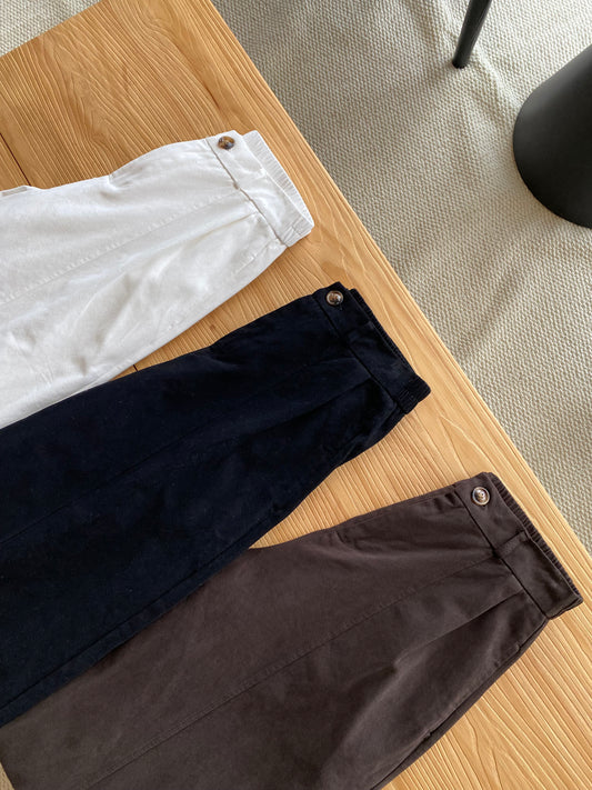 PENNY TROUSERS IN WHITE/BROWN/BLACK
