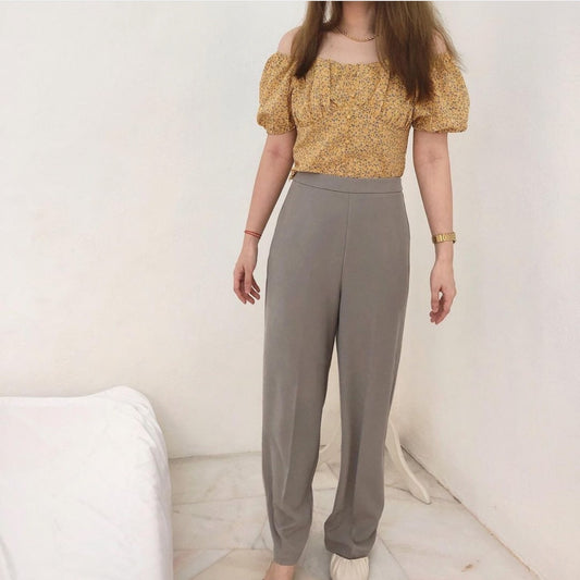 HIGH WAIST TROUSERS 10 GREEN