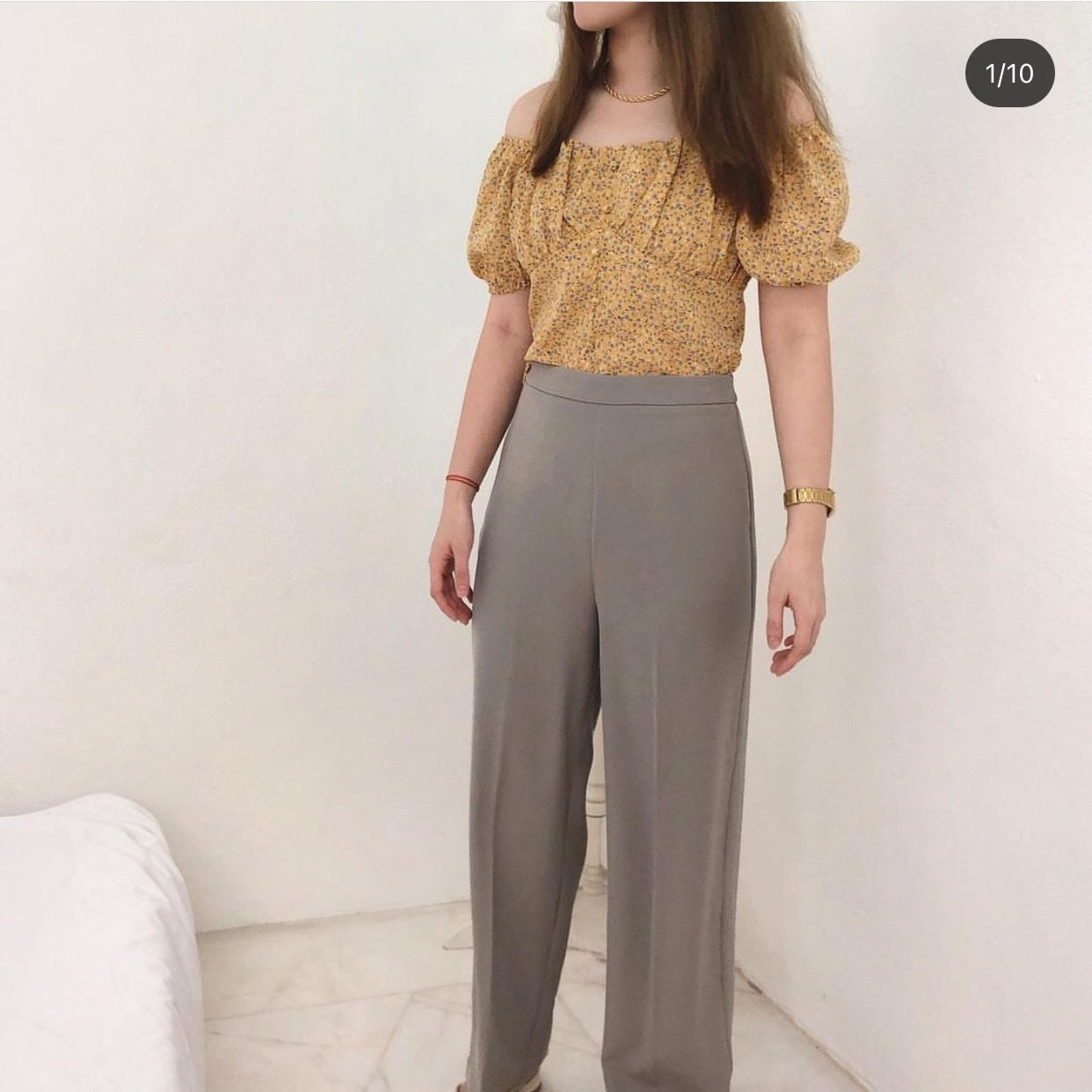 HIGH WAIST TROUSERS 10 GREEN
