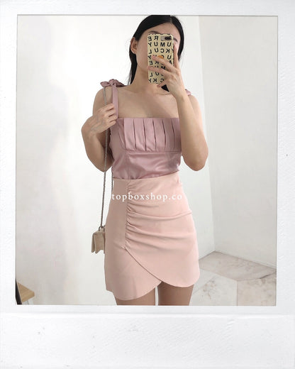 HIGH WAIST PINK SKIRT
