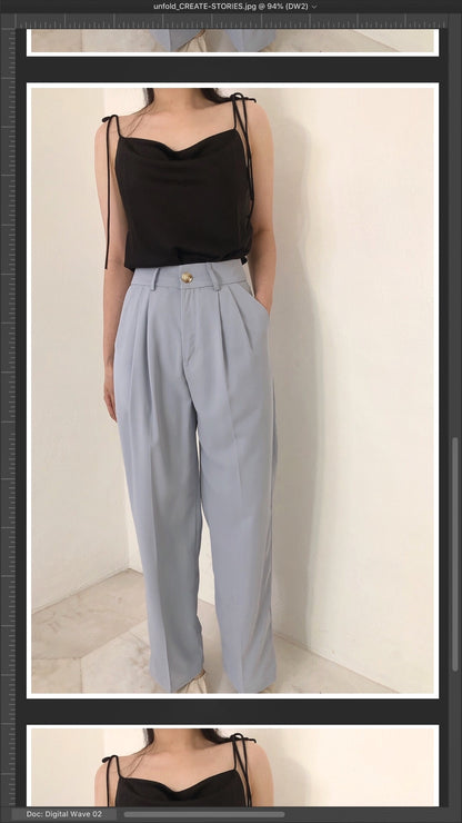 HIGH WAIST BLUE PANTS