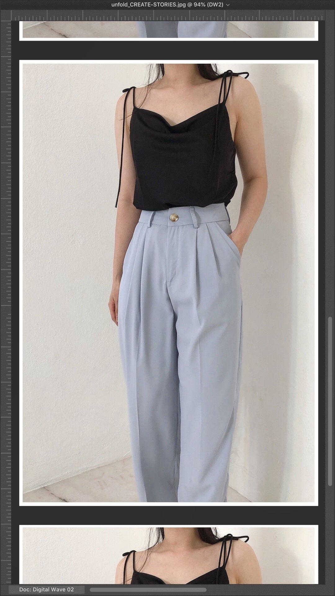 HIGH WAIST BLUE PANTS