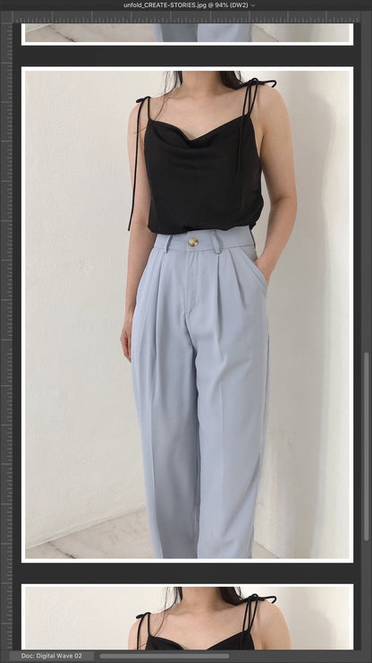 HIGH WAIST BLUE PANTS