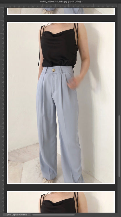 HIGH WAIST BLUE PANTS