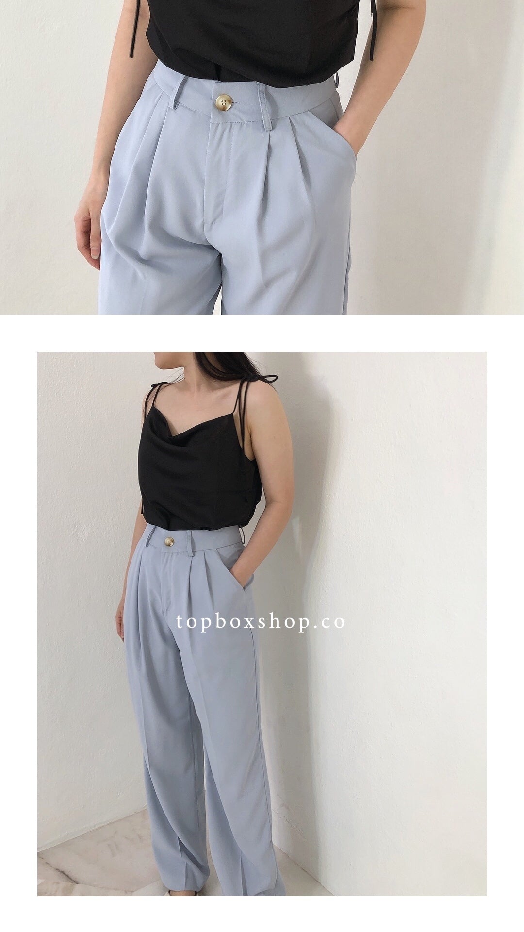 HIGH WAIST BLUE PANTS