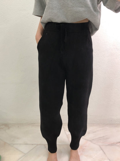 BLACK KNIT PANTS