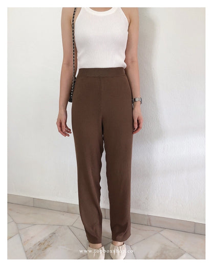 HIGHWAIST KNIT TROUSERS