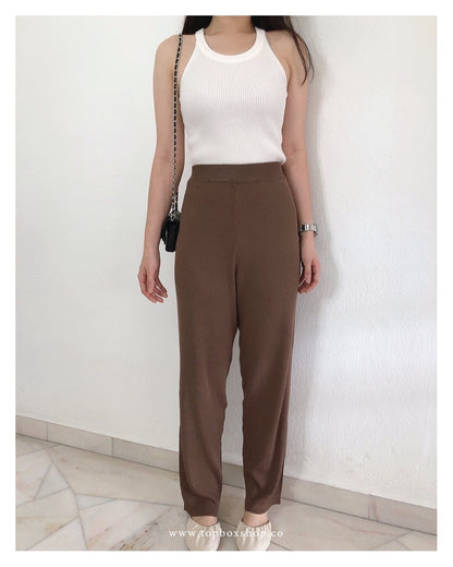 HIGHWAIST KNIT TROUSERS