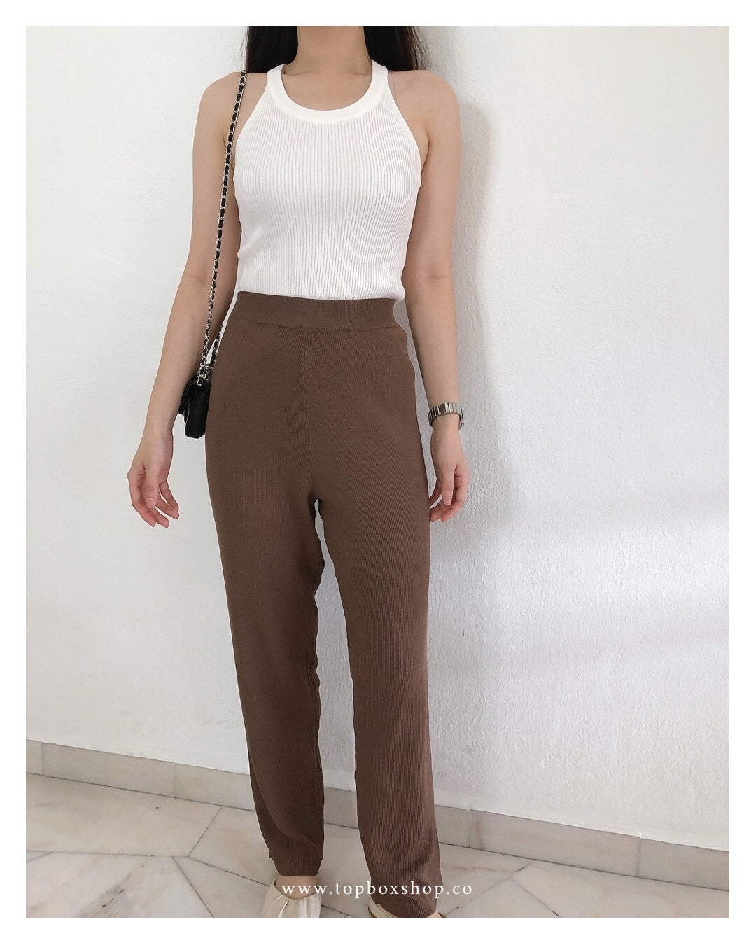 HIGHWAIST KNIT TROUSERS