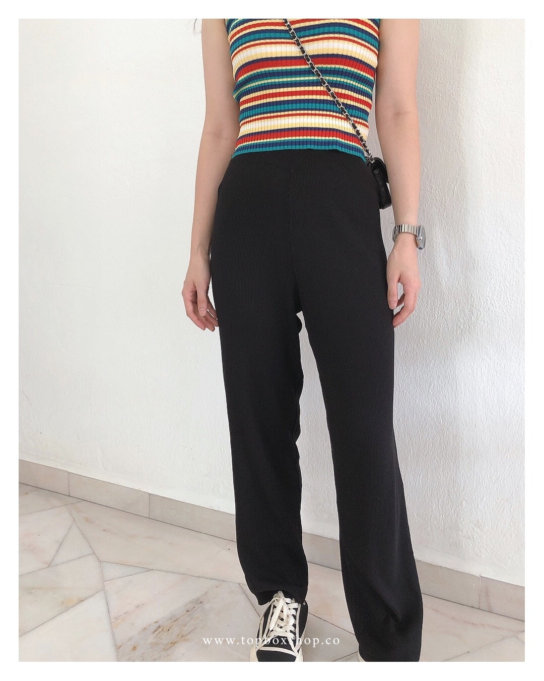 HIGHWAIST KNIT TROUSERS