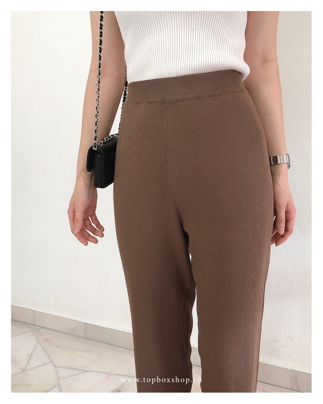HIGHWAIST KNIT TROUSERS