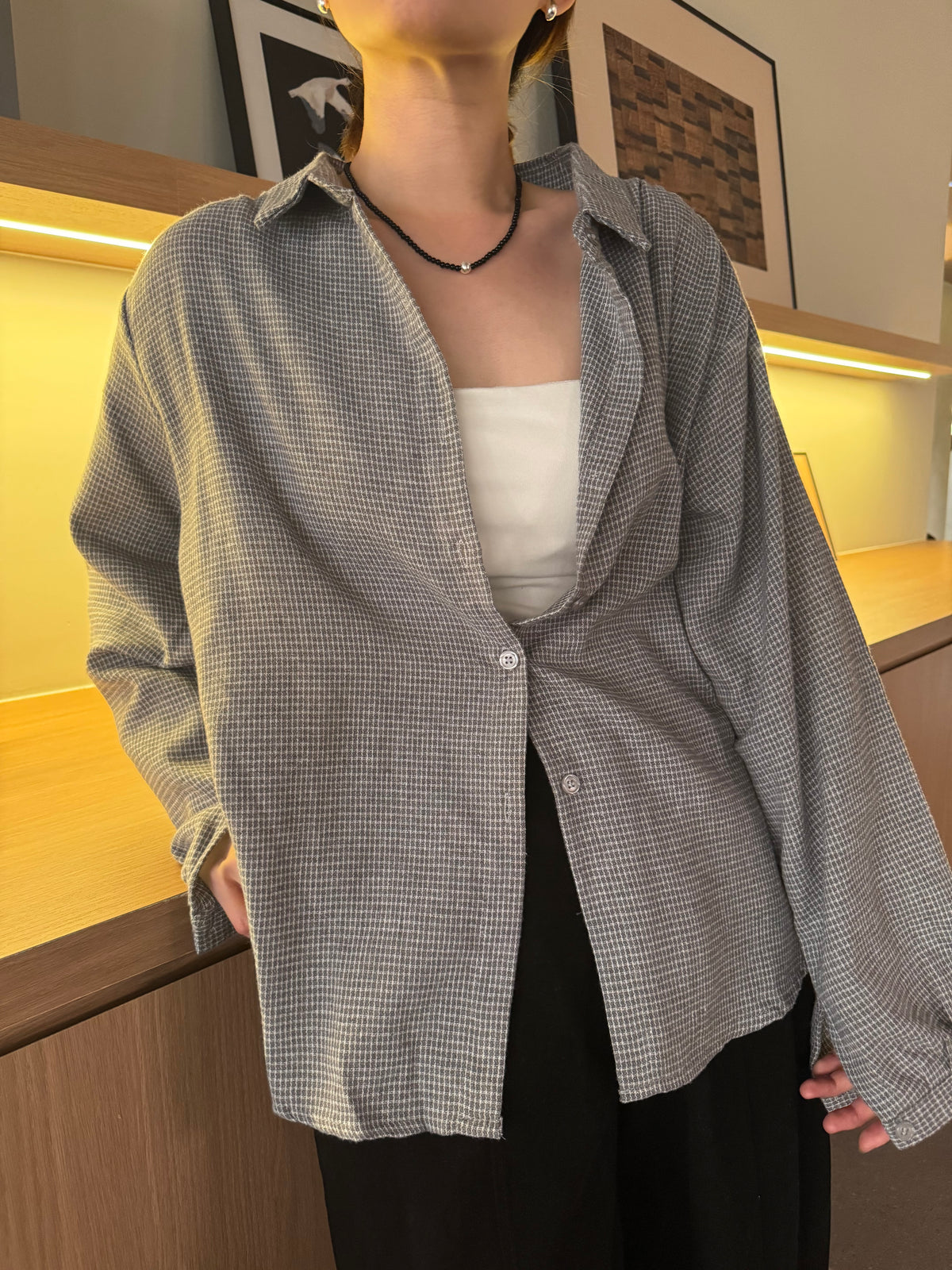 DEDDIE BLOUSE IN GREY