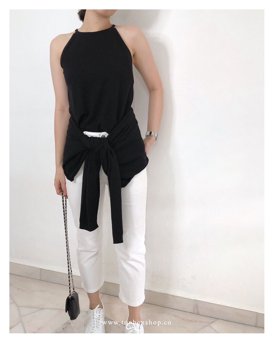 HIGHWAIST WHITE JEANS TROUSERS