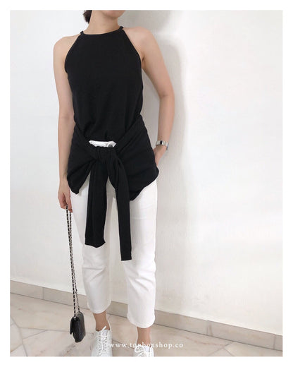 HIGHWAIST WHITE JEANS TROUSERS