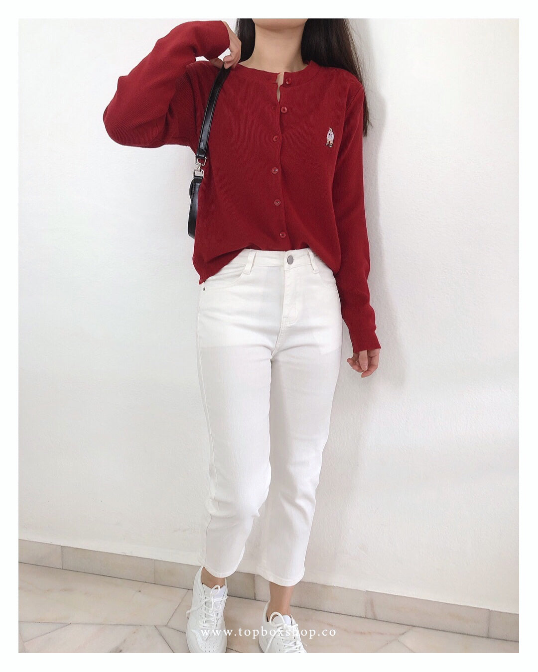 HIGHWAIST WHITE JEANS TROUSERS