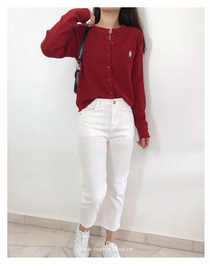 HIGHWAIST WHITE JEANS TROUSERS